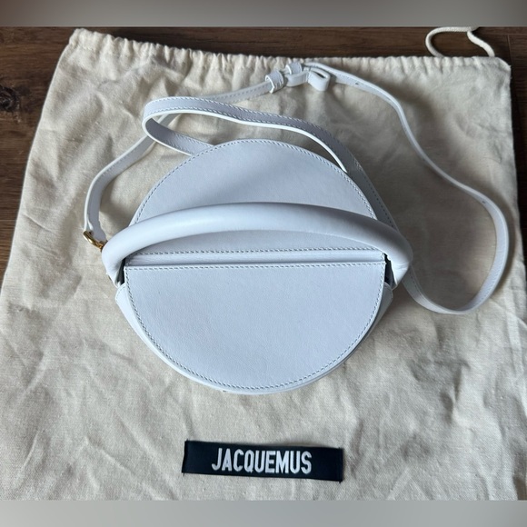JACQUEMUS-AUTHENTIC Imported (NWT) White Leather La Boîte à Gateaux Hand Bag - Picture 5 of 16